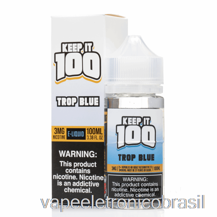 Vape Recarregável Trop Blue - Keep It 100 E-liquid - 100ml 3mg